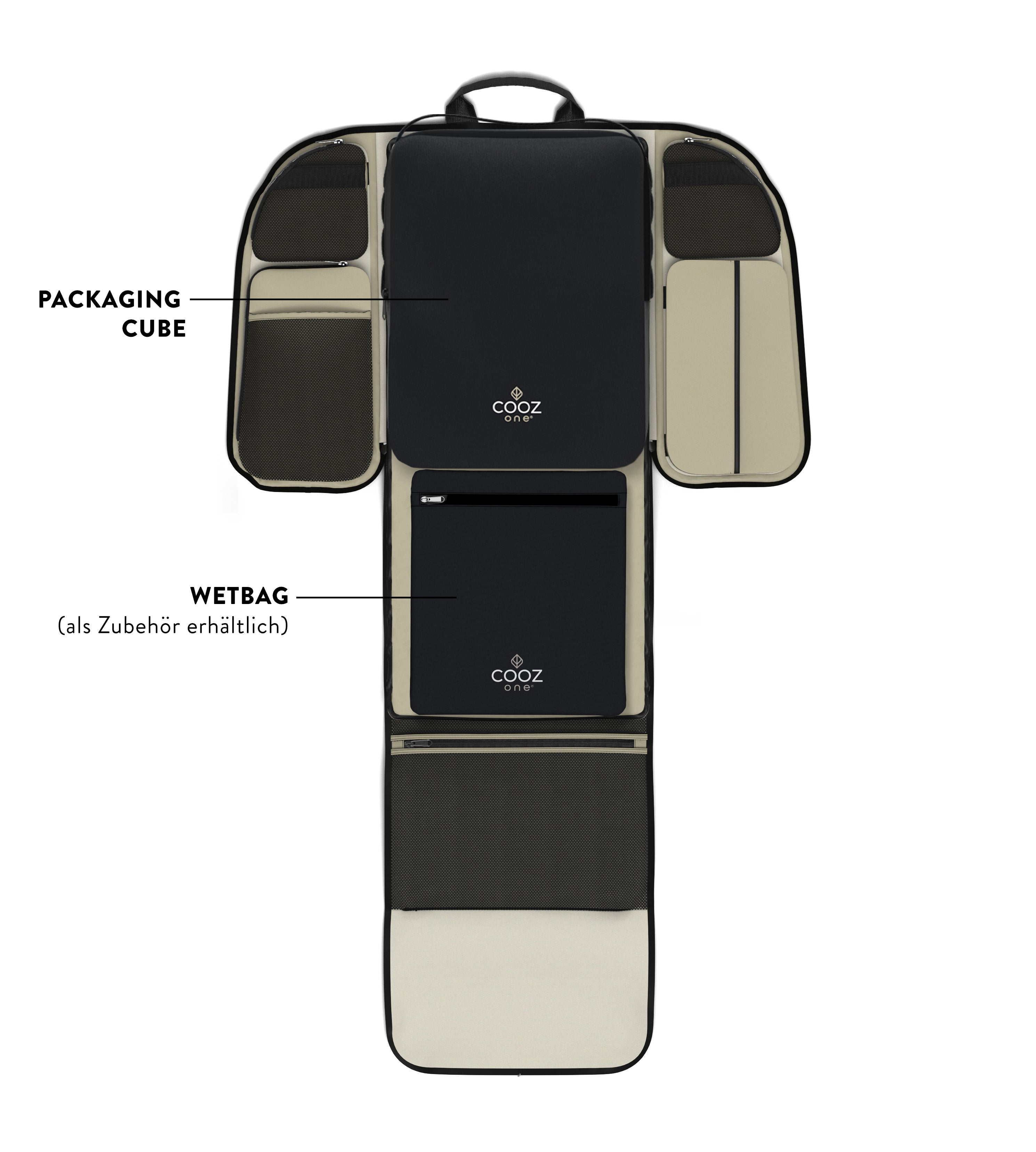 Nachhaltiger Wickelrucksack von COOZ one mit Organzierfunktion. Nachhaltig und fair produziert.