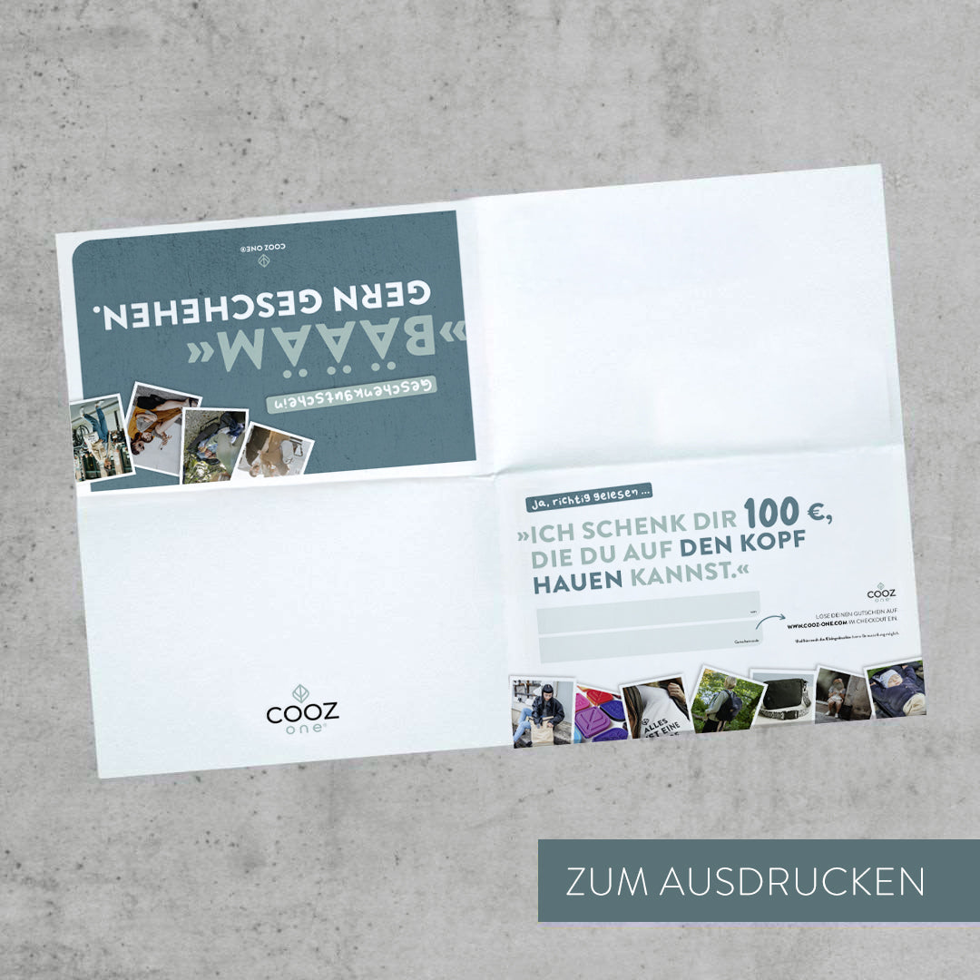 Geschenkgutschein (zum Selbstausdrucken)