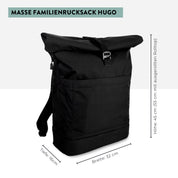 Diaper backpack Hugo - black