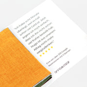 Karte mit Stoffmustern von Cordura und Recycling PES in verschiedenen Farben je nach Angebot von Anna und Oskar