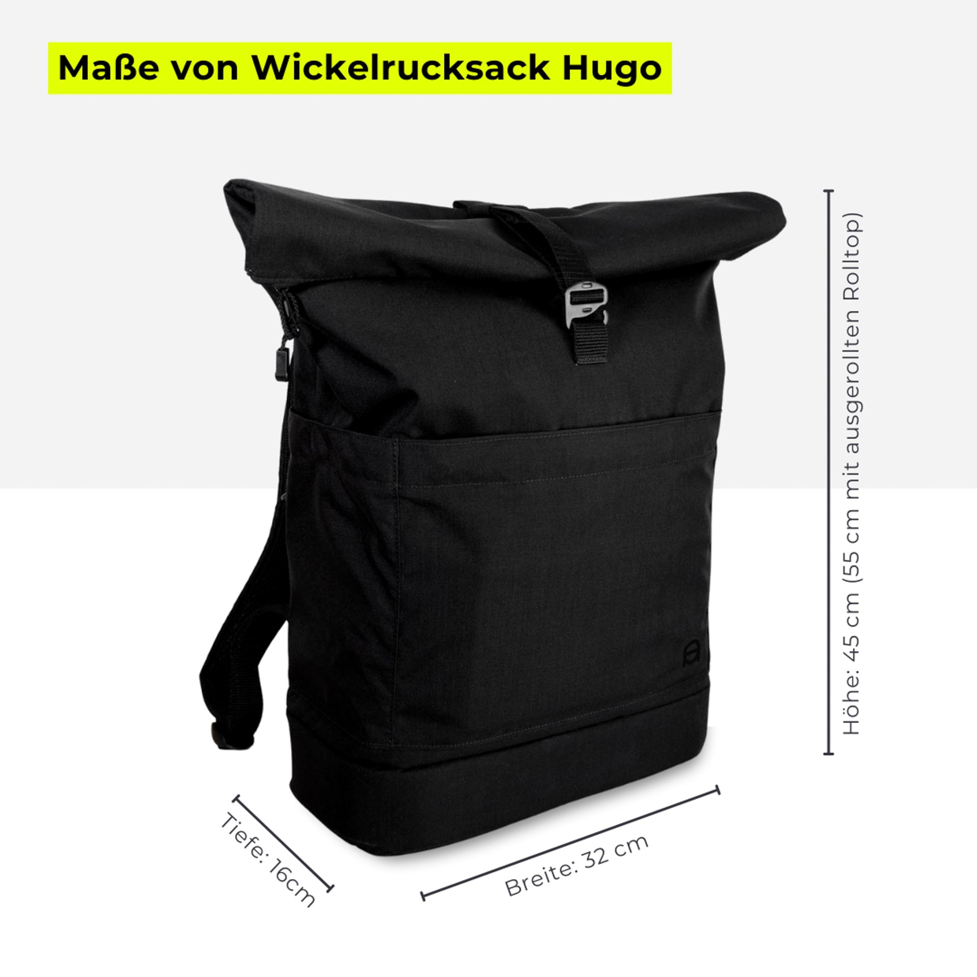 Diaper backpack Hugo - black