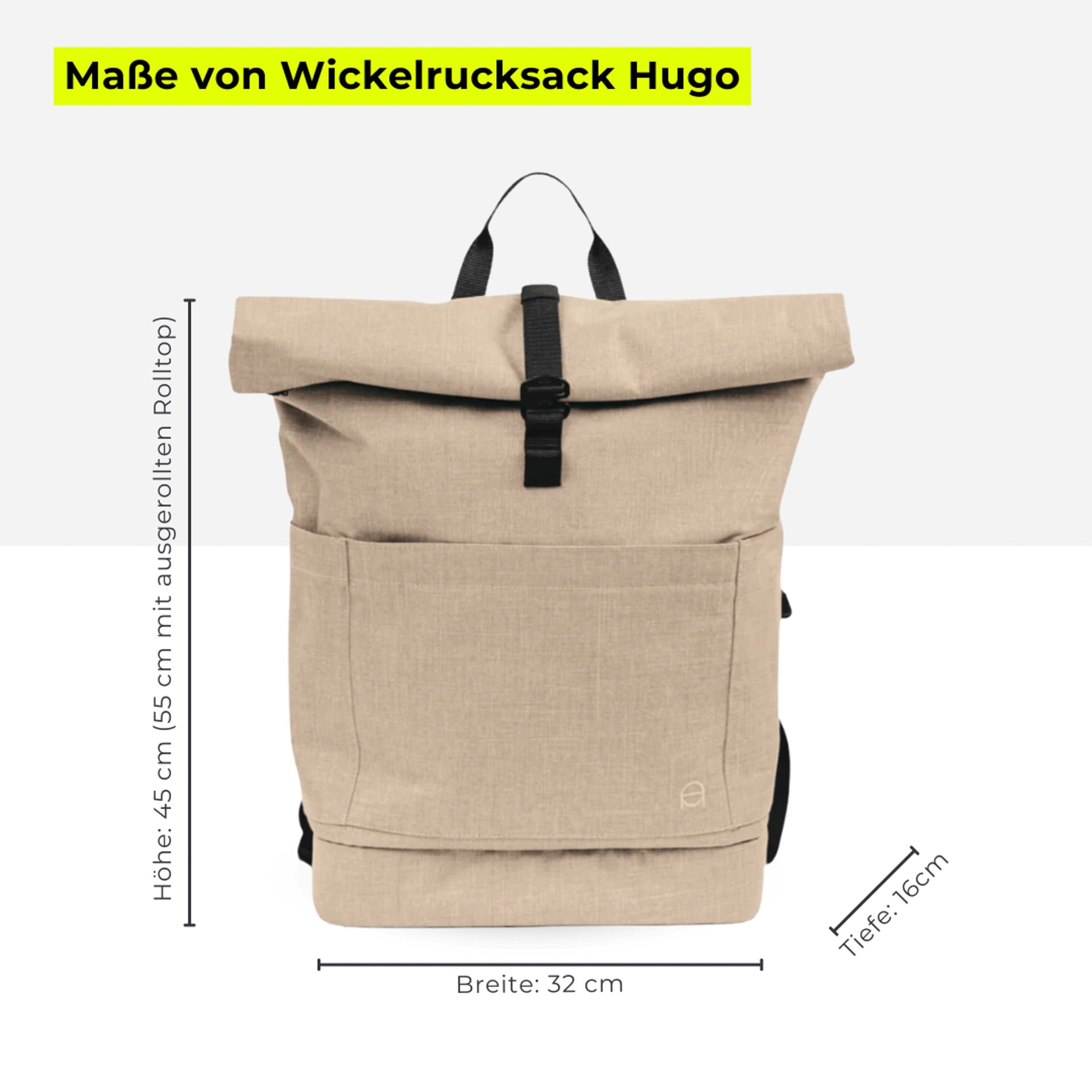 Diaper backpack Hugo - sand
