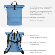 Diaper backpack Hugo - blue